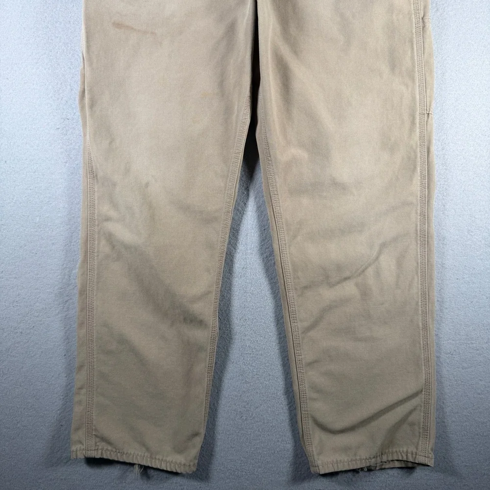 Carhartt FR Flame Resistant Loose Fit Canvas Work Pants Tan 35x32 FRB159 GKH